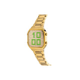 Reloj digital con brazalete de acero IPG dorado y caja con leds D-BEAR 3000130700