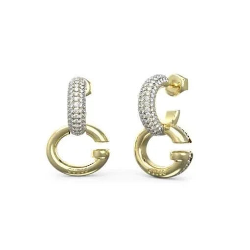 Pendientes GUESS STEEL OH MY G con logotipo colgante JUBE04521JWYGT-U