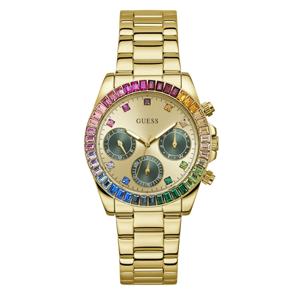 Reloj GUESS Halo Mujer Esfera de Oro Reloj Analógico de Cuarzo GW0690L4