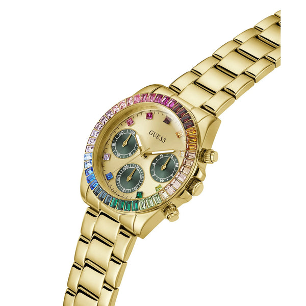 Reloj GUESS Halo Mujer Esfera de Oro Reloj Analógico de Cuarzo GW0690L4