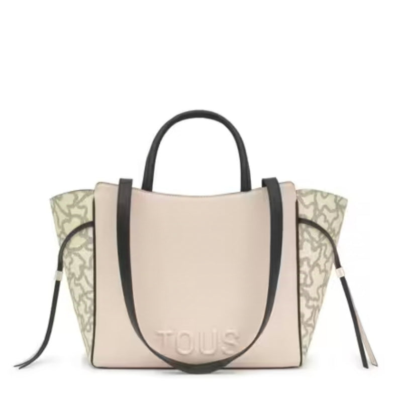 Bolso TOUS City mediano beige y negro Kaos Icon 2002186651