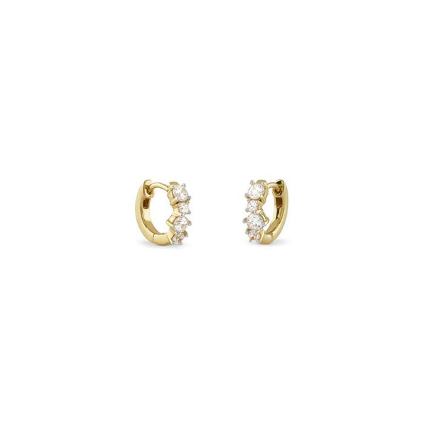 Pendientes Guess Jardin Aro Plata Baño Oro y Circonitas Blancas JSBE04462JWYGT-U