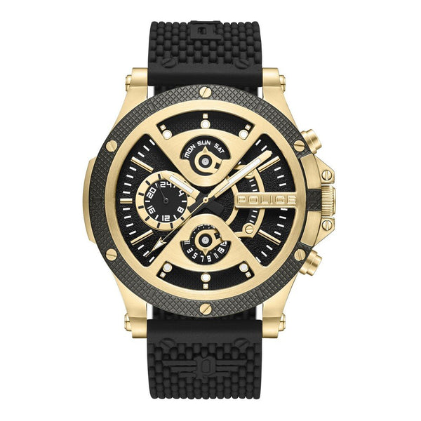 Reloj Police Surigao PEWJQ2110501 de silicona negra para hombre