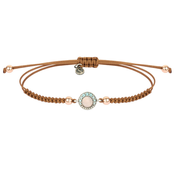 Pulsera Sunfield Zinnia cuarzo rosa mini PU064790/15