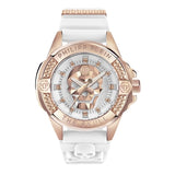 Reloj de Cuarzo Philipp Plein The Skull, PVD Oro Rosa, Blanco, 44 mm, PWAAA2224