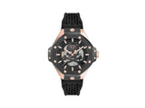 Reloj Philipp Plein SKELETON ROYAL Rose Gold & Black 46mm PWPFA0224 automático de acero y silicona