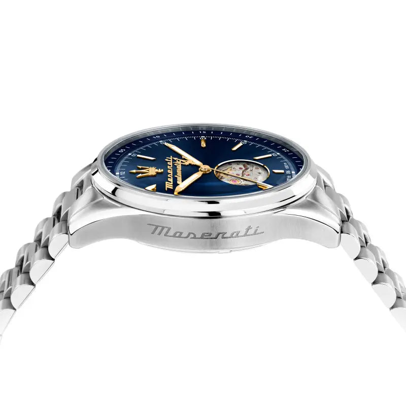 Reloj Maserati Sorpasso Plateado y Azul Automático R8823124002