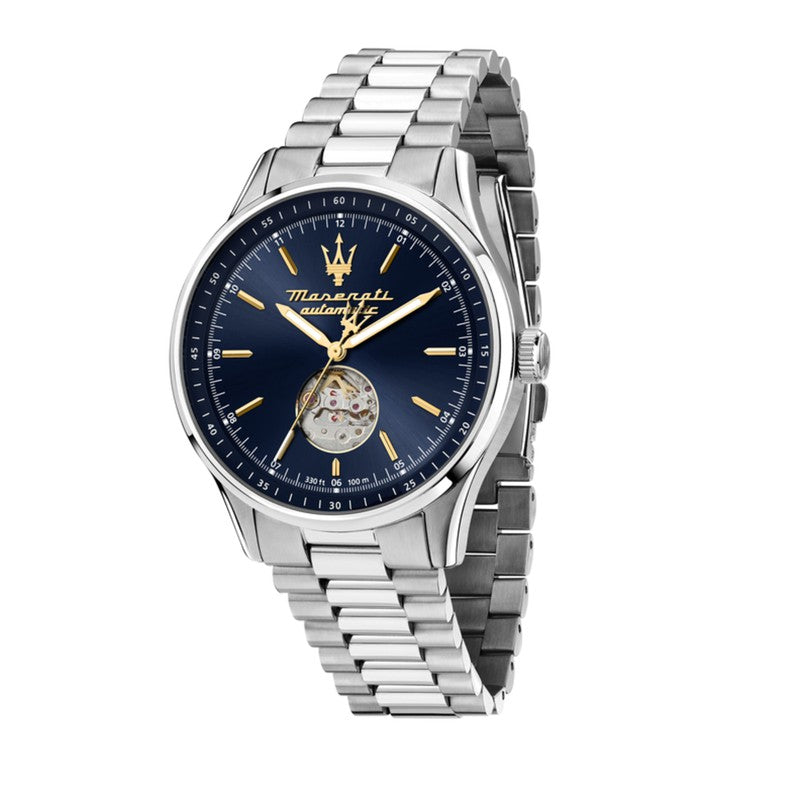 Reloj Maserati Sorpasso Plateado y Azul Automático R8823124002