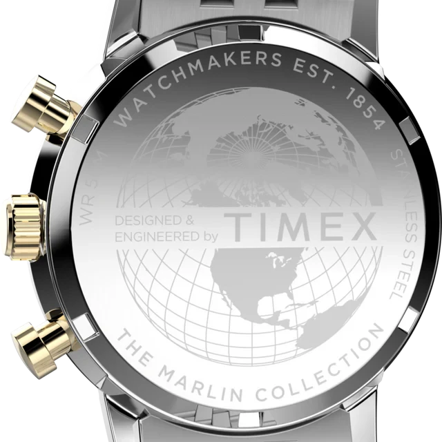 Reloj de pulsera de acero inoxidable  TIMEX  Marlin® Cronógrafo Taquimetro 40mm TW2W60100