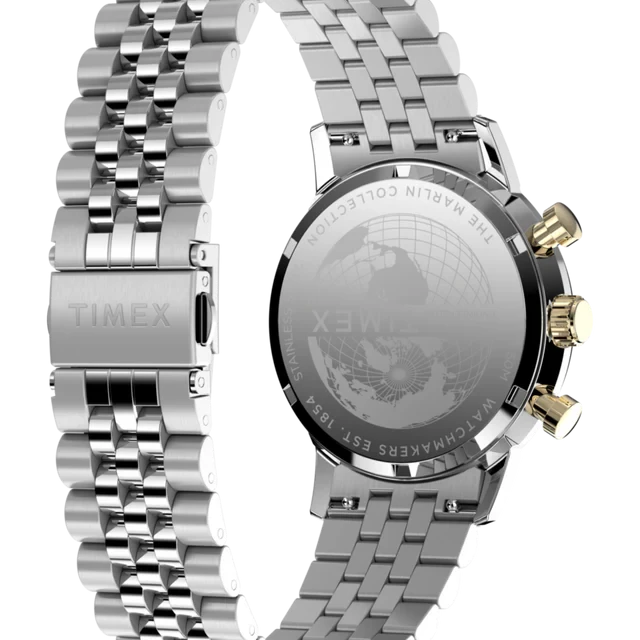 Reloj de pulsera de acero inoxidable  TIMEX  Marlin® Cronógrafo Taquimetro 40mm TW2W60100