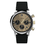 Reloj con correa de cuero TIMEX Marlin® Chronograph Tachymeter 40mm TW2W60300