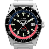 Reloj de pulsera de acero inoxidable TIMEX Deepwater Reef 200 GMT 41mm TW2W95300