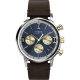 Reloj con correa de cuero TIMEX Marlin® Chronograph Tachymeter 40mm TW2W60400