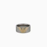 Anillo de banda de acero inoxidable de dos tonos EMPORIO ARMANI EGS3076040